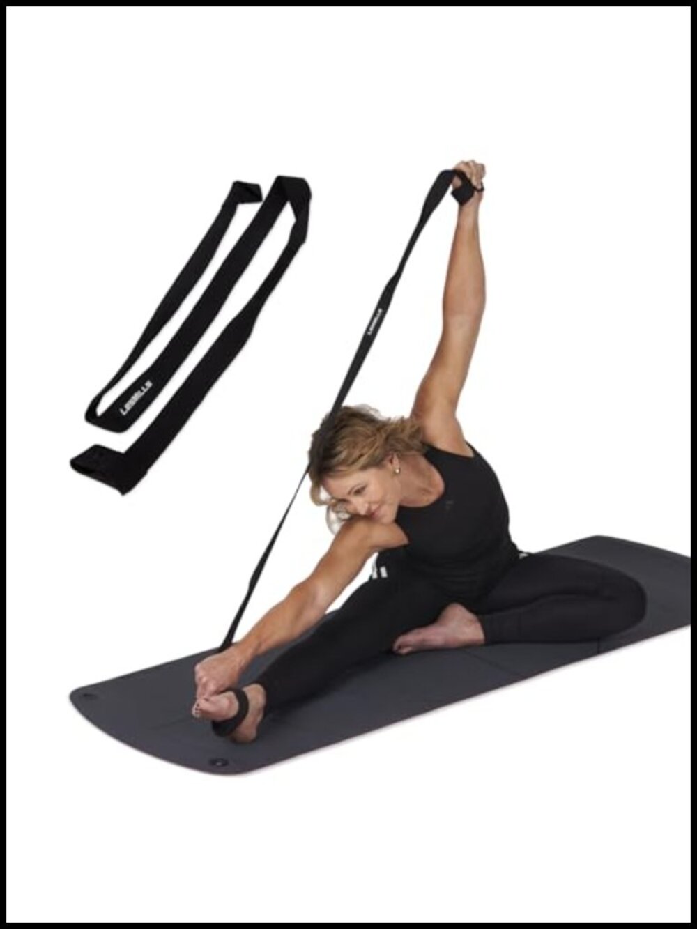 Les Mills 2-in-1 Yoga Mat Carrier & Stretching Strap 100% Cotton